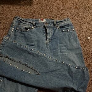 Women's Blue Studded Jeans size 5